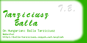 tarziciusz balla business card